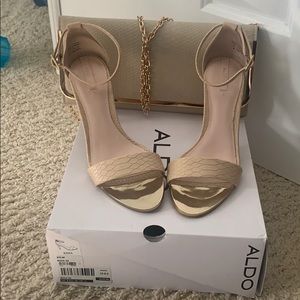 Aldo Ridia shoes and clutch.
